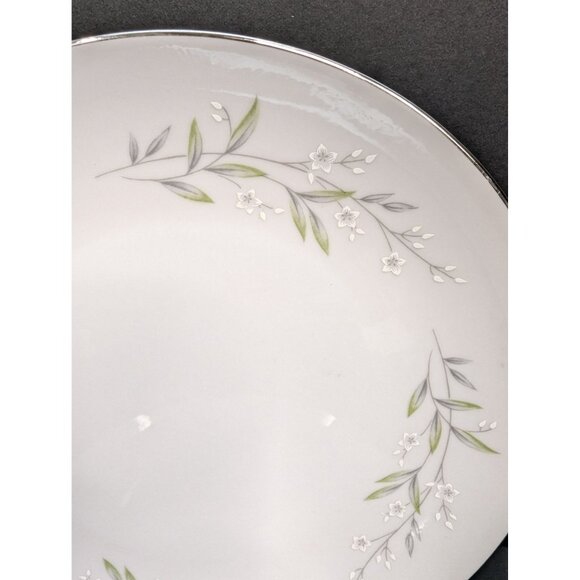 St Regis Fine China Japan 101 Floral Dinner Plate Platinum Trim Set of 2 - Picture 3 of 7